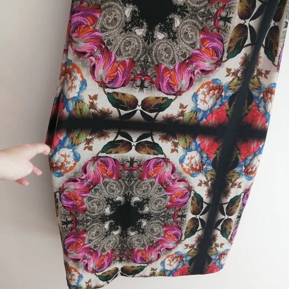 Etro Wool Blend Floral Paisley 3/4 Sleeve Dress 44IT or 8 US Luxury Art to Wear - Picture 10 of 16